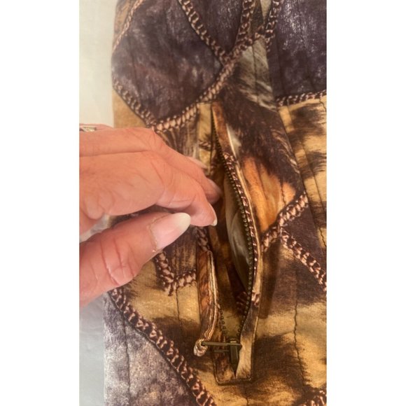 Diane Gilman Browns100% Silk Duster Cardigan Boho Vtg Mandarin Collar - Picture 9 of 9